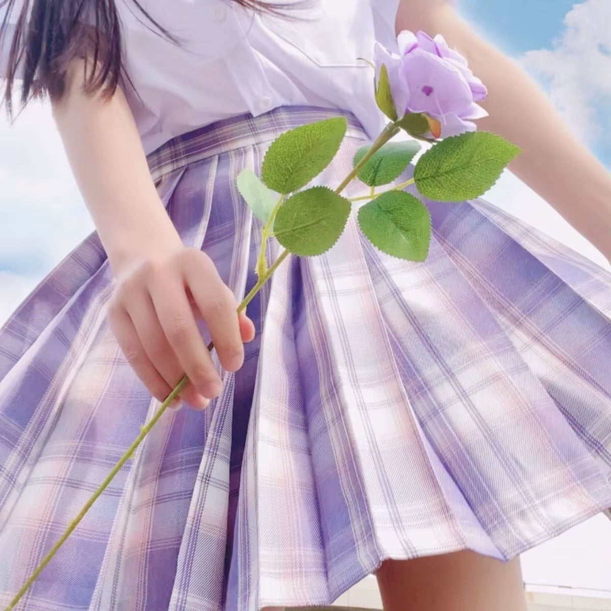 Harajuku Anime Hoodies Alt Kawaii Girls Fake Two Piece Top Striped Long Sleeve Y2K Pullover BF Korean Japanese Sweatshirt Teens