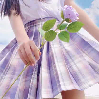 Harajuku Anime Hoodies Alt Kawaii Girls Fake Two Piece Top Striped Long Sleeve Y2K Pullover BF Korean Japanese Sweatshirt Teens