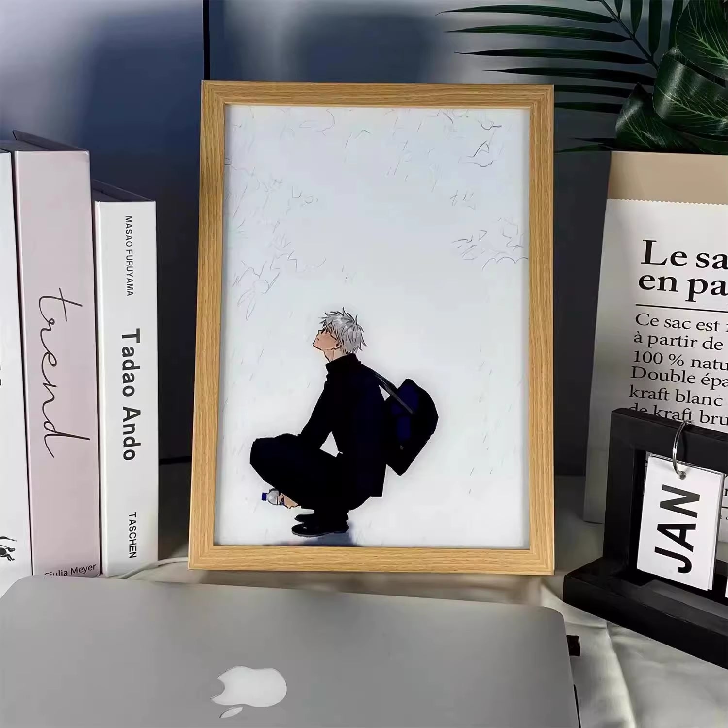 Anime Figure Led Night Light Anime Figurine Photo Frame Painting Decor Light Bedroom Decoraction for Christmas and Birthday Gift