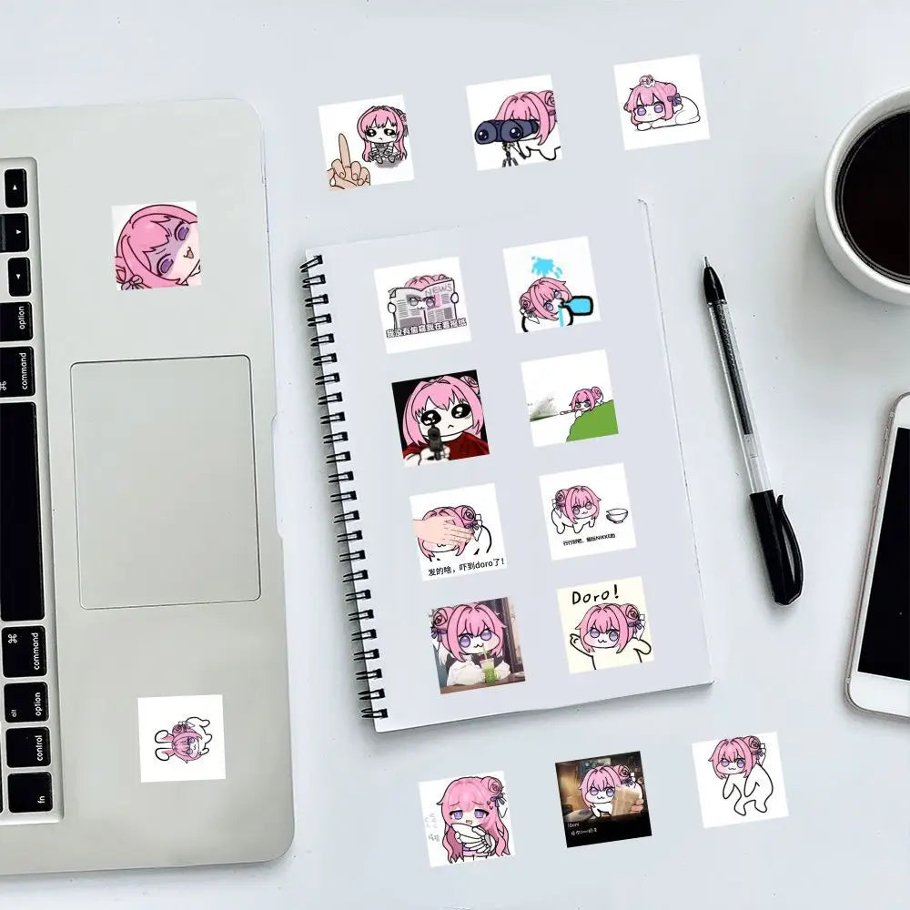 55Pcs Fun Doro Nikke Goddess of Victory Stickers Doro Decals for Phone Laptop Suitcase Notebook Skateboard Waterproof Stickers