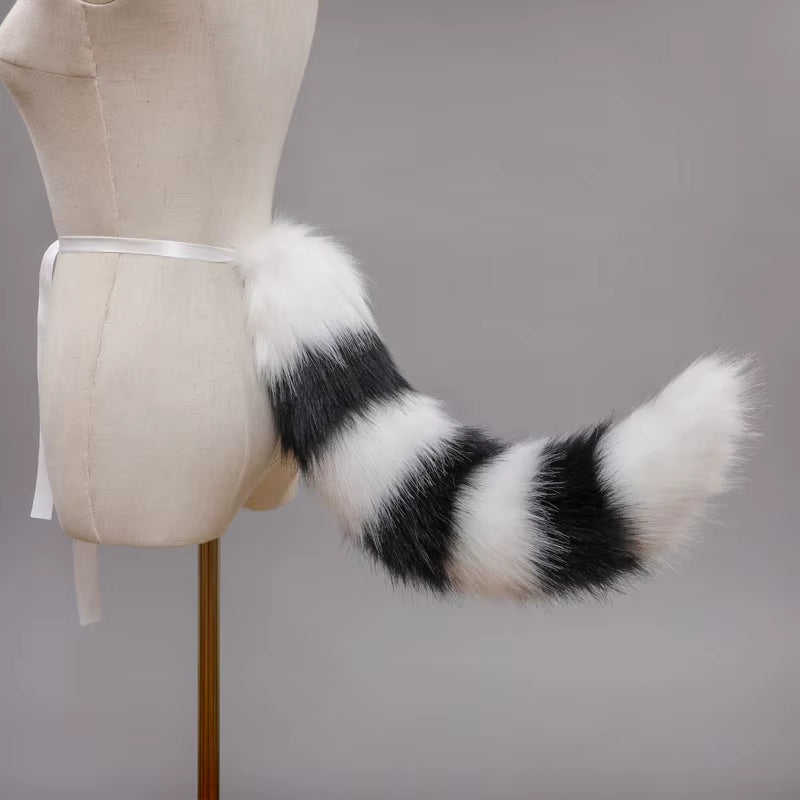 XMAS Anime Fox Tail and Ears Set Cosplay Prop Kamisama Kiss Hajimemashita Fox Ear Tail Plush Wolf Cat Headwear Halloween Party